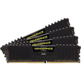   Corsair 32 GB (4x8GB) DDR4 3600 MHz Vengeance LPX Black (CMK32GX4M4D3600C16)