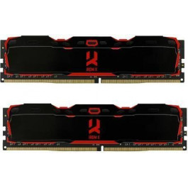   GOODRAM 16 GB (2x8GB) DDR4 3000 MHz Iridium X Black (IR-X3000D464L16S/16GDC)