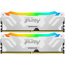   Kingston FURY 32 GB (2x16GB) DDR5 7600 MHz Renegade Silver/White RGB (KF576C38RWAK2-32)