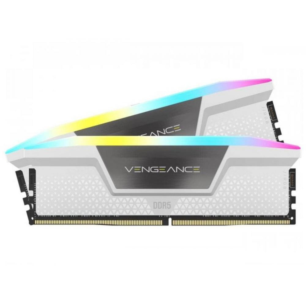 Corsair 32 GB (2x16GB) DDR5 6000 MHz Vengeance RGB White (CMH32GX5M2D6000C36W) - зображення 1