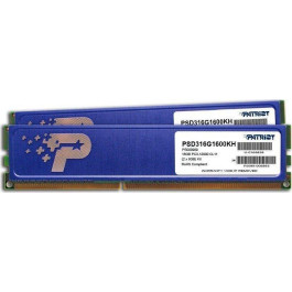   PATRIOT 16 GB (2x8GB) DDR3 1600 Mhz (PSD316G1600KH)