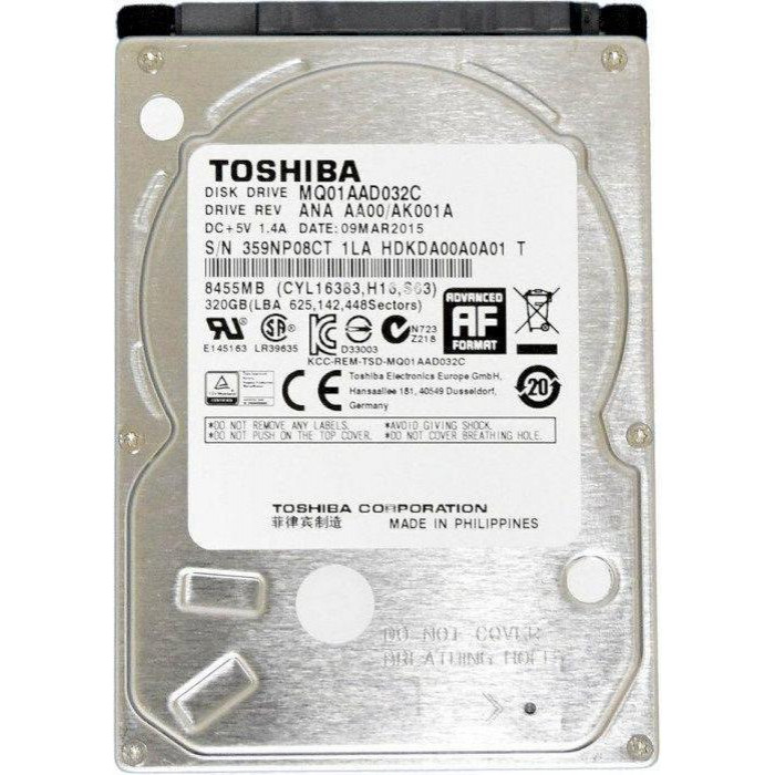 Toshiba MQ01AADxxxC 320 GB (MQ01AAD032C) - зображення 1