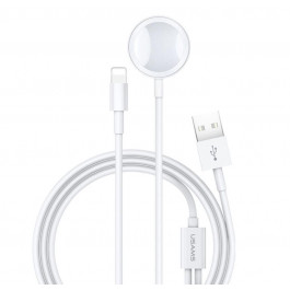   USAMS US-CC076 2in1 Charging Cable for iPhone & Apple Watch White (CC076WH01)