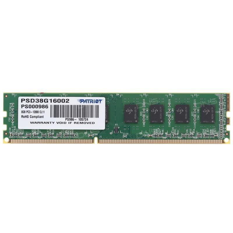 PATRIOT 8 GB DDR3 1600 MHz (PSD38G16002) - зображення 1