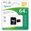 Apacer 64 GB MicroSDHC UHS-I Class 10 + SD adapter (AP64GMCSX10UB-R) - зображення 2