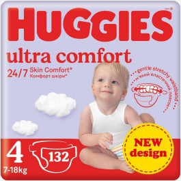   Huggies Ultra Comfort 4, 132 шт