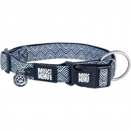   Max & Molly Smart ID Collar Mykonos Black Нашийник з QR-кодом, малюнок "Міконос чорний" S (4255636801996)