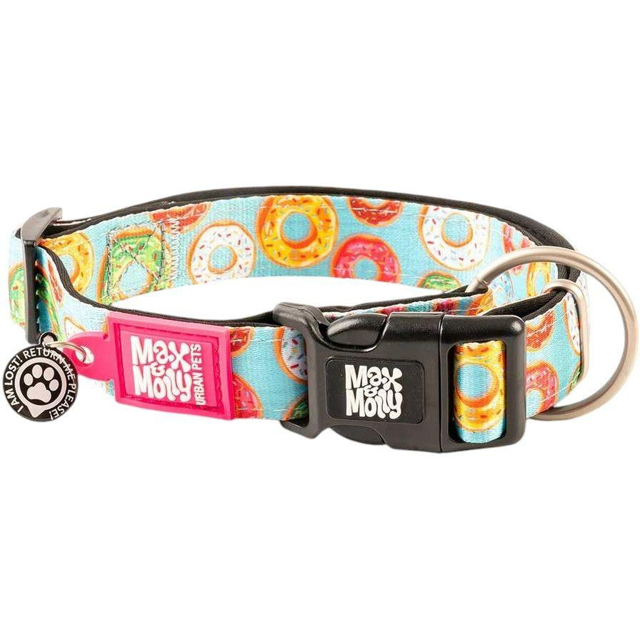 Max & Molly Smart ID Collar Donuts Нашийник з QR-кодом, малюнок "Пончики" XS (4894512016194) - зображення 1