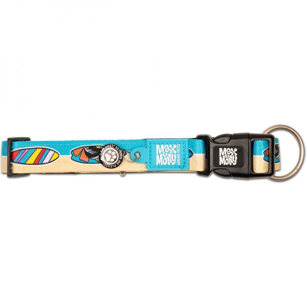 Max & Molly Smart ID Collar Aloha Нашийник з QR-кодом, малюнок "Алоха" L (4894512050952) - зображення 1