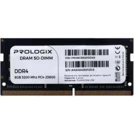   Prologix 8 GB SO-DIMM DDR4 3200 MHz (PRO8GB3200D4S)