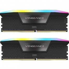   Corsair 64 GB (2x32GB) DDR5 5600 MHz Vengeance RGB Black (CMH64GX5M2B5600C40)