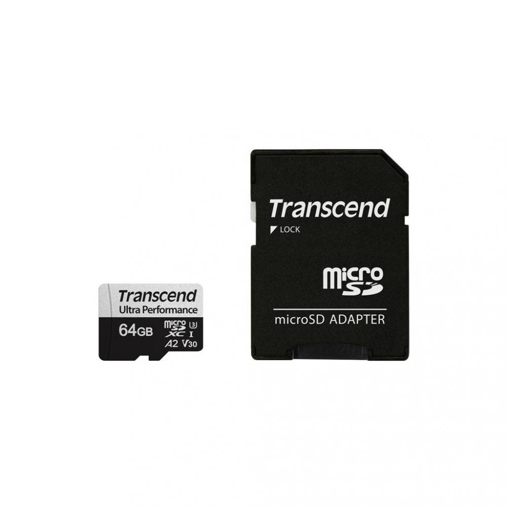 Transcend 64 GB microSDXC UHS-I U3 V30 A2 340S TS64GUSD340S - зображення 1