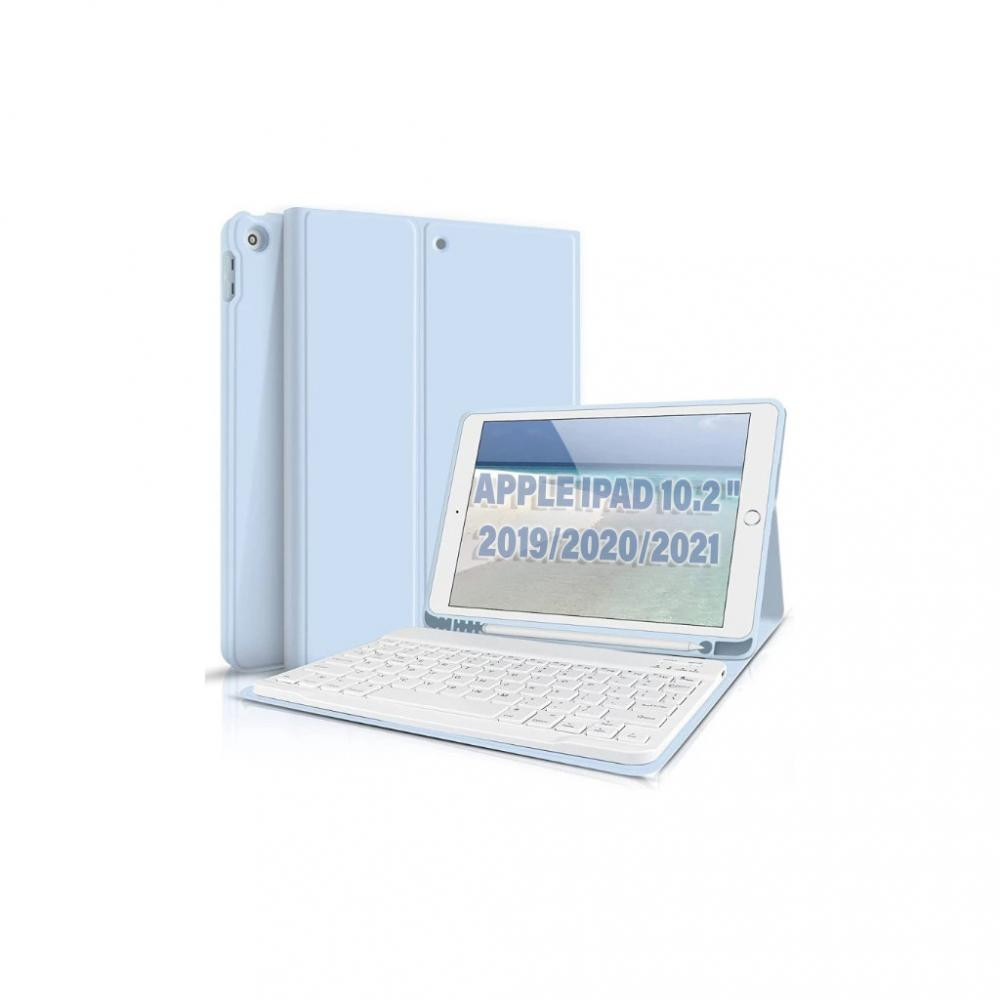 BeCover Чохол-книжка з бездротовою клавіатурою для Apple iPad 10.2 2019/2020/2021 Light Blue 711136 - зображення 1