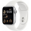 Apple Watch SE 2 GPS 40mm Silver Aluminum Case with White Sport Band - S/M (MNT93) - зображення 1