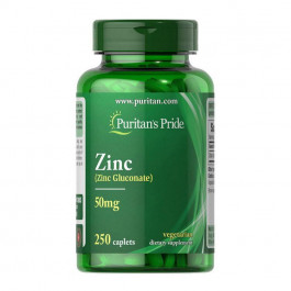   Puritan's Pride Zinc Gluconate 50 mg (250 caplets)