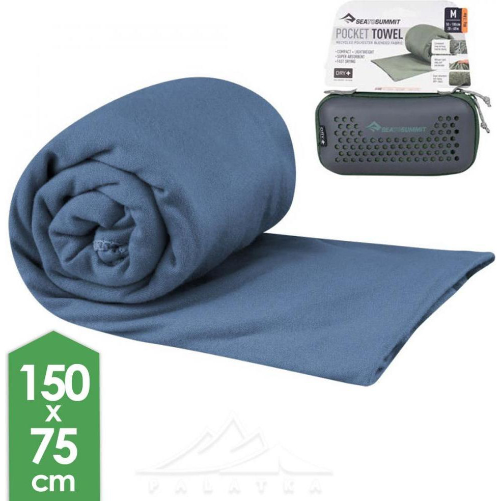 Sea to Summit Рушник туристичний Pocket Towel XL 75x150 см Baltic Blue (STS ACP071051-070220) - зображення 1