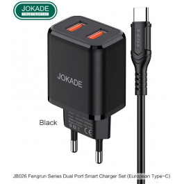   JOKADE JB026 Dual port with cable Type-C Black