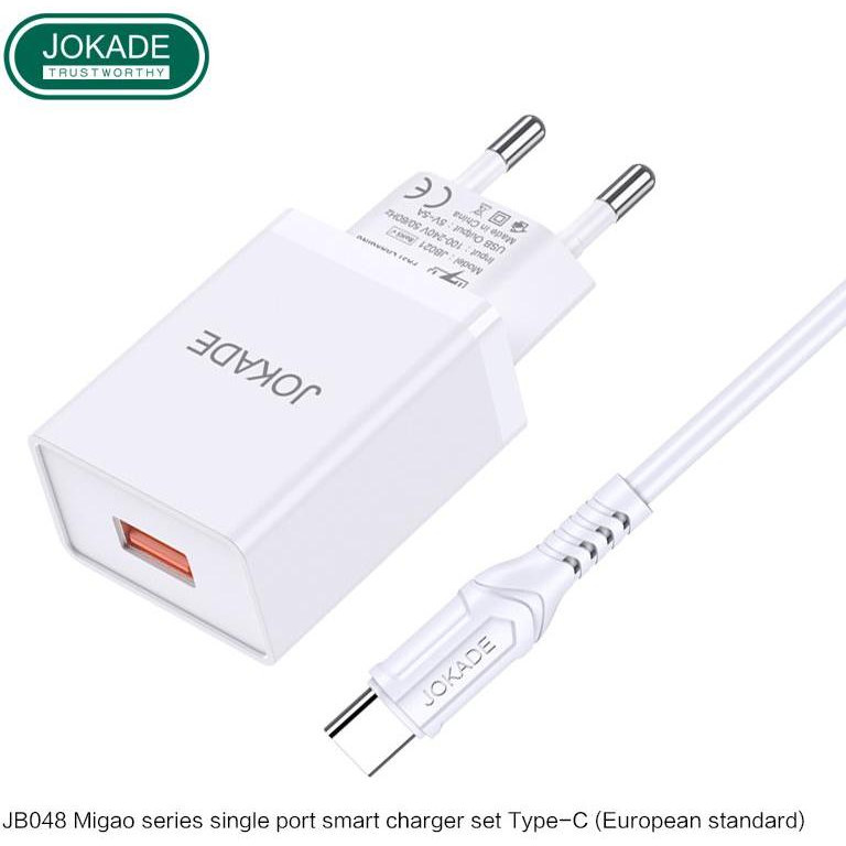 JOKADE JB048 with cable USB to Type-C White - зображення 1