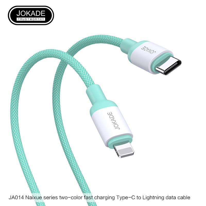 JOKADE JA014 Type-C to Lightning 1m Green 5A PD20W - зображення 1