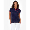 U.S. Polo Assn Поло жіноче  Dot Print Pique Polo Shirt 212369-ZH00A M Синє (786665546076) - зображення 1