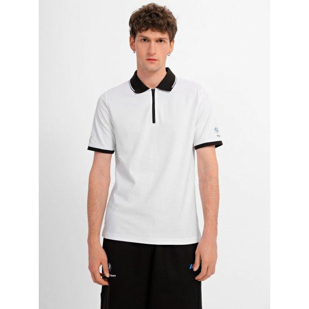 PUMA Поло чоловіче  Bmw Mms Zip Polo 53587002 S White (4064537675632) - зображення 1