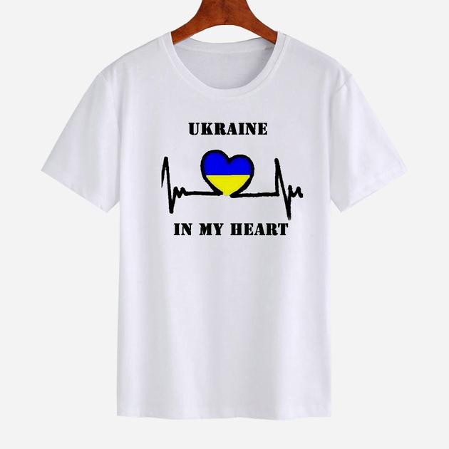 Love&Live Футболка жіноча  Ukraine in my heart-2 LLP01579 XXL Біла (LL2000000340401) - зображення 1