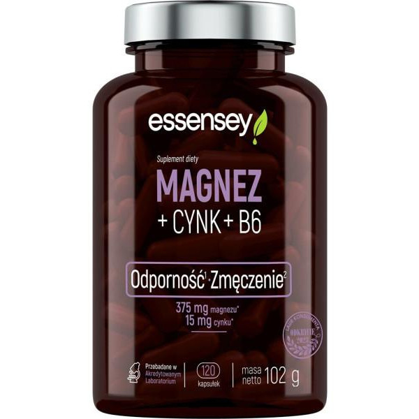 Essensey Magnesium 375 mg + Zinc 15 mg + B6 (120 капс) - зображення 1