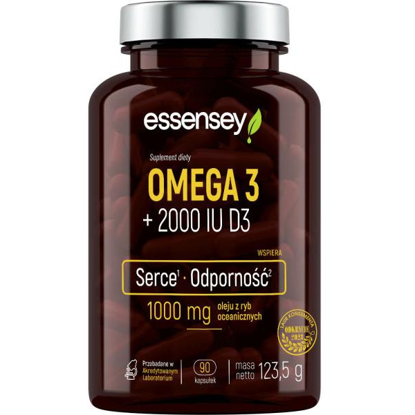 Essensey Omega 3 1000 mg + D3 2000 IU (90 капс) - зображення 1