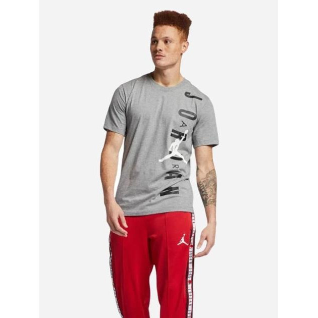 Nike Футболка чоловіча  M Jsw Tee Hbr Vertical Jrdn BV0086-091 L Сіра (885178732805) - зображення 1