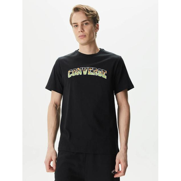 Converse Футболка чоловіча  Floral Infill Tee Black 10025971-001 M Чорна з принтом (194434686340) - зображення 1