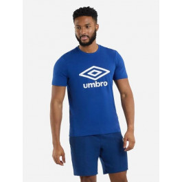   UMBRO Футболка бавовняна чоловіча  Large Logo Tee 66413U-2QX M Темно-синя (5063178020886)