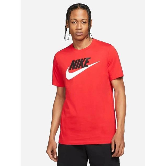 Nike Футболка длинная мужская  M Nsw Tee Icon Futura AR5004-657 S Красный/Черный/Белый (0191888622269) - зображення 1