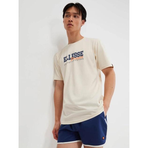 Ellesse Футболка бавовняна довга чоловіча  Zagda T-Shirt SHV20122-904 XL Бежева з принтом (5063061842281) - зображення 1