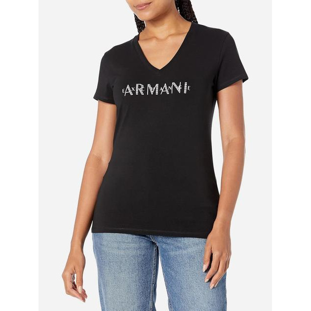 Armani Exchange Футболка бавовняна жіноча  380511249 XS Чорна (1159811018) - зображення 1