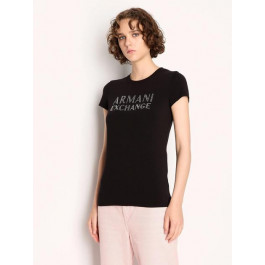   Armani Exchange Футболка бавовняна жіноча  228147108 XL Чорна (1159804645)