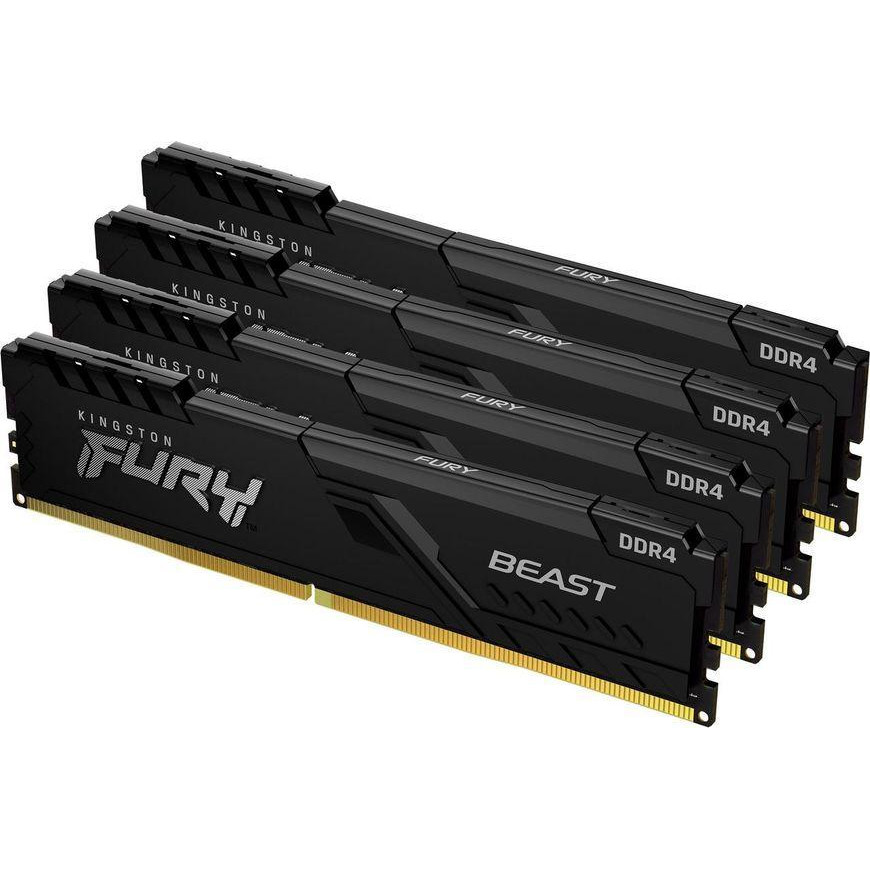 Kingston FURY 32 GB (4x8GB) DDR4 2666 MHz Beast Black (KF426C16BBK4/32) - зображення 1