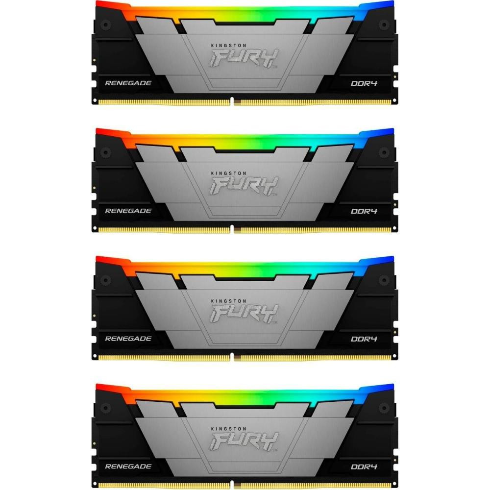 Kingston FURY 128 GB (4x32GB) DDR4 3600 MHz Renegade RGB Black (KF436C18RB2AK4/128) - зображення 1