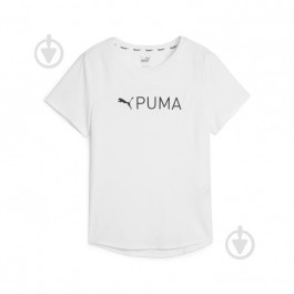   PUMA Спортивна футболка для фітнесу жіноча  Fit Ultrabreathe Tee 52384452 S Білий/Чорний (4099685602148)