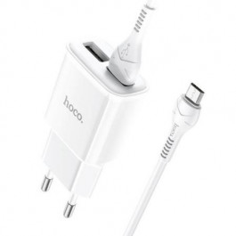   Hoco C88A Star round dual port + MicroUSB White