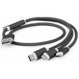   Cablexpert USB2.0 AM/Apple Lightning/Micro-BM/Type-C Black 1m (CC-USB2-AM31-1M)