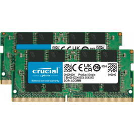   Crucial 32 GB (2x16GB) SO-DIMM DDR4 3200 MHz (CT2K16G4SFRA32A)