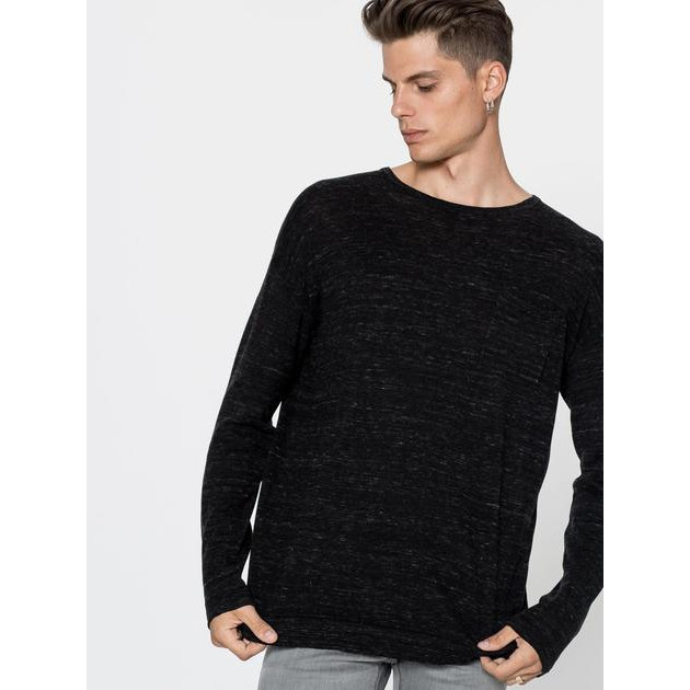 Pull&Bear Лонгслів  XAZ176875TCTX XL Чорний з білим (DD8000003704389) - зображення 1