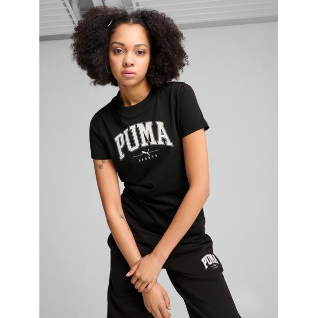 PUMA Футболка бавовняна жіноча  Squad Graphic Tee 68153701 XS Чорна (4067981062447) - зображення 1