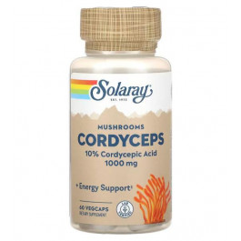   Solaray Mushrooms Cordyceps 10% Cordycepic Acid 1000 mg Veg Caps (60 капс)