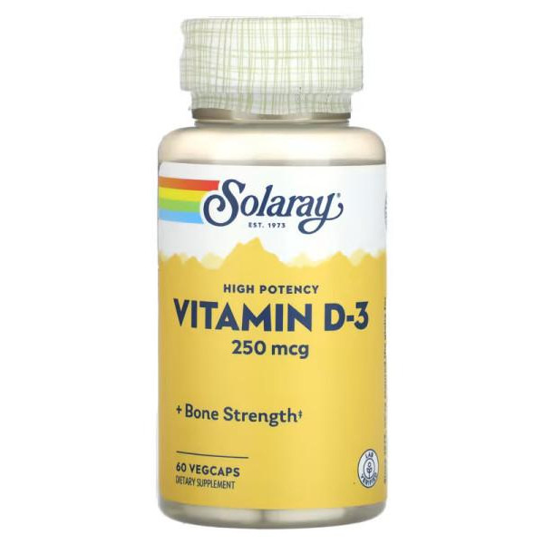 Solaray Vitamin D3 250 mcg 60 капс - зображення 1