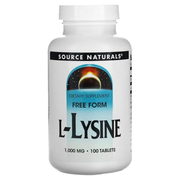 Source Naturals L-Lysine 1,000 mg (100 табл) - зображення 1