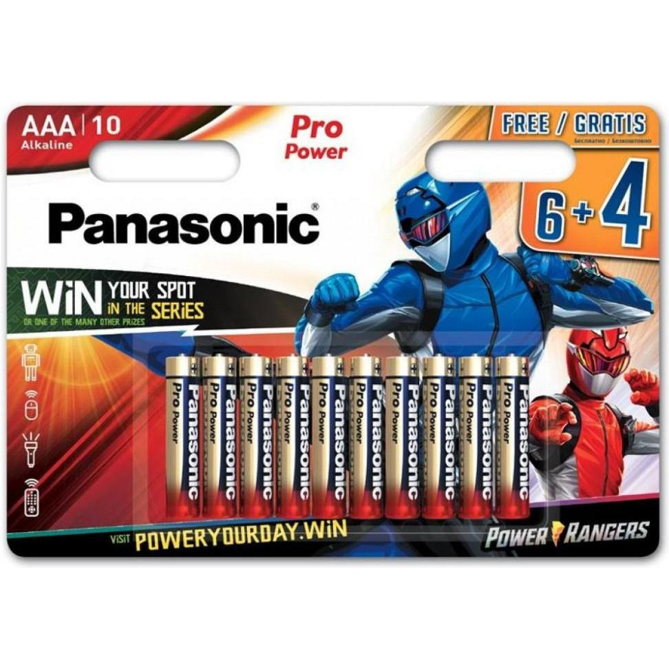 Panasonic AAA bat Alkaline 10шт Pro Power (LR03XEG/10B4FPR) - зображення 1