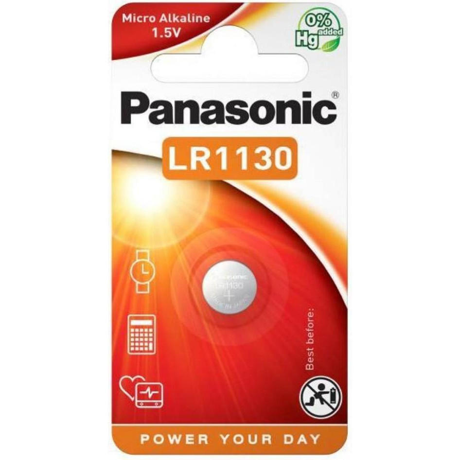 Panasonic LR1130 bat(1.5B) Alkaline 1шт LR-1130EL/1B - зображення 1