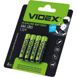   VIDEX AAA bat Alkaline 4шт (23484)