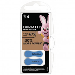   Duracell ZA675 bat(1.4B) Zinc Air 6шт (5004326)